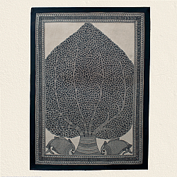 Aripan | Madhubnai Painting - Tree of life Kalp Vriksh