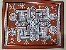 Mandana Art - Painting -  Four Swastik