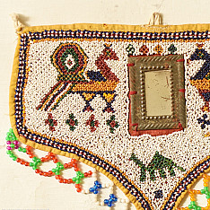 Prachin . प्राचीन  ❂ Saurashtra Bead Work - Old & Antique Wall Hanging / Chakda