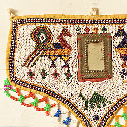 Prachin . प्राचीन  ❂ Saurashtra Bead Work - Old & Antique Wall Hanging / Chakda