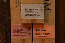 Sugandh ☘ Rajnigandha + Gulabari + Kesariya ~ Incense Sticks Handcrafted With Natural Herbs ( Set of Three )