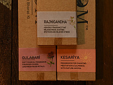 Sugandh ☘ Rajnigandha + Gulabari + Kesariya ~ Incense Sticks Handcrafted With Natural Herbs ( Set of Three )