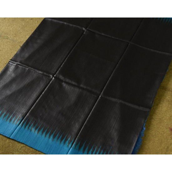 shop Handwoven Pure Tussar Silk Black Saree