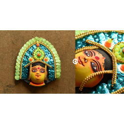 Mukhauta . मुखौटा : Handmade Paper Mache Chau Mask - Durga 