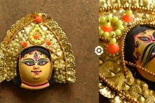 Mukhauta . मुखौटा : Handmade Paper Mache Chhau Mask - Durga