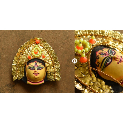 Mukhauta . मुखौटा : Handmade Paper Mache Chhau Mask - Durga