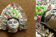 Mukhauta . मुखौटा : Handmade Paper Mache Chhau Mask - Goddess Gauri