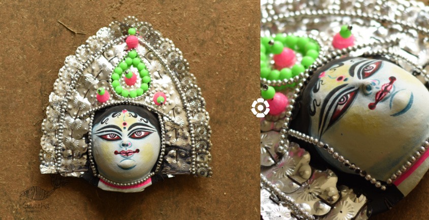 shop Handmade Paper Mache Chhau Mask - goddess gauri