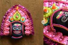 Mukhauta . मुखौटा : Handmade Paper Mache Chhau Mask - Raavan