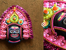 Mukhauta . मुखौटा : Handmade Paper Mache Chhau Mask - Raavan