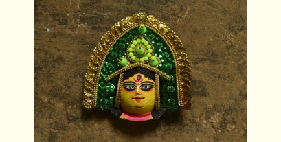Mukhauta. मुखौटा ~ Chhau Mask ~ Durga (Green)