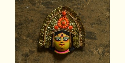 Mukhauta. मुखौटा ~ Chhau Mask ~ Durga (Golden)