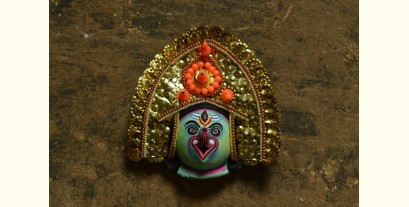 Mukhauta. मुखौटा ~ Chhau Mask ~ Ganesha (Blue)