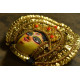 shop handmade chhau mask from bangal - durga-golden