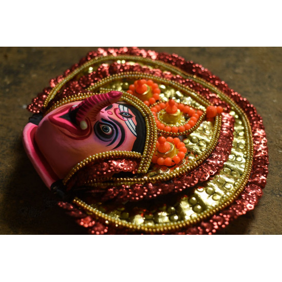 shop handmade chhau mask from bangal - ganesh