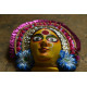 shop handmade chhau mask from bangal - durga-golden