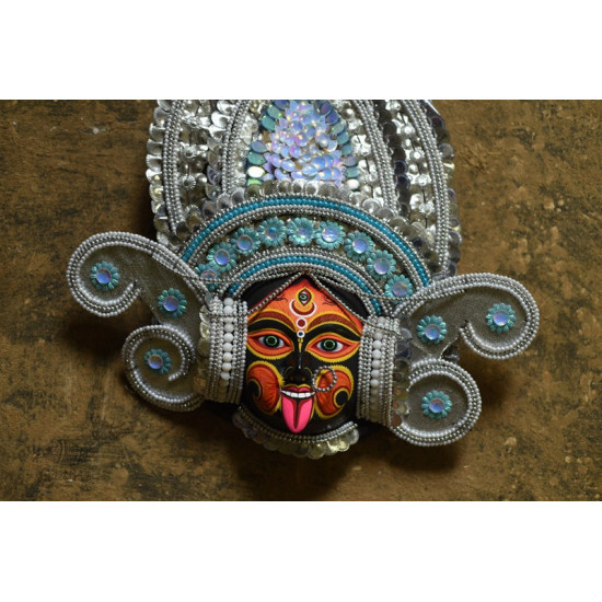 shop handmade chhau mask from bangal - Kaali