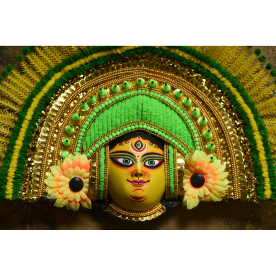 shop handmade Large chhau mask from bangal - Durga