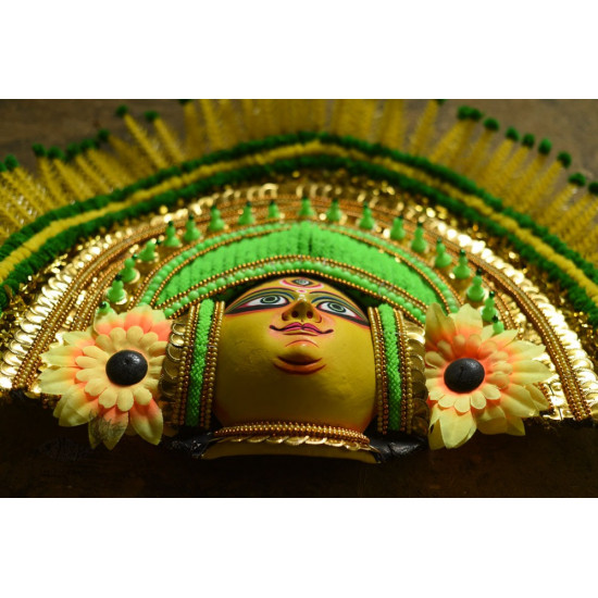 shop handmade Large chhau mask from bangal - Durga