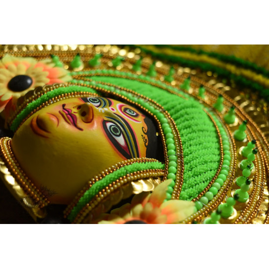 shop handmade Large chhau mask from bangal - Durga