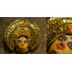 shop handmade chhau mask from bangal - durga-golden