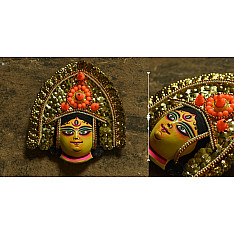 Mukhauta. मुखौटा ~ Chhau Mask ~ Durga (Golden)