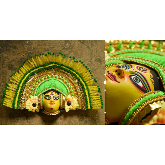 shop handmade Large chhau mask from bangal - Durga