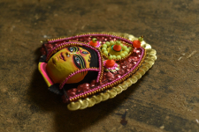 Mukhauta. मुखौटा ~ Chhau Mask ~ Durga (Pink)