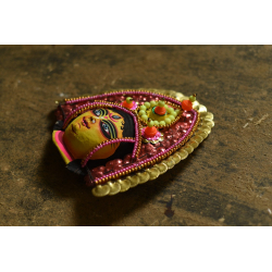 Mukhauta. मुखौटा ~ Chhau Mask ~ Durga (Pink)