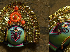 Mukhauta. मुखौटा ~ Chhau Mask ~ Ganesha (Blue)