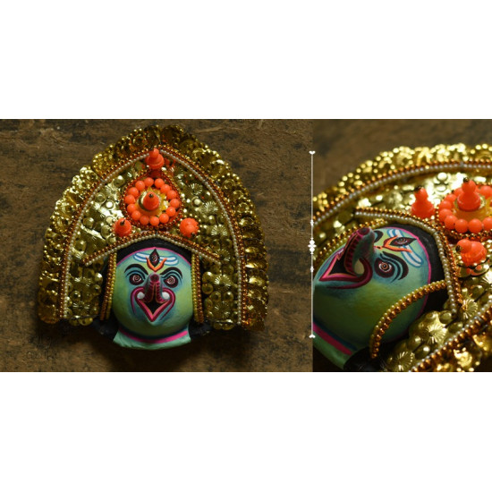 shop handmade chhau mask from bangal - ganesha