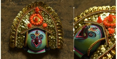 Mukhauta. मुखौटा ~ Chhau Mask ~ Ganesha (Blue)