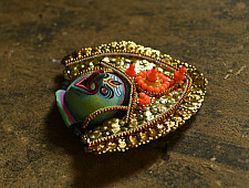 Mukhauta. मुखौटा ~ Chhau Mask ~ Ganesha (Blue)