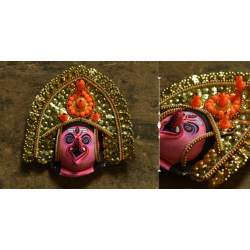 Mukhauta. मुखौटा ~ Chhau Mask ~ Ganesha (Pink)