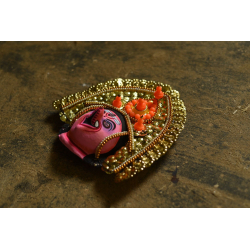 Mukhauta. मुखौटा ~ Chhau Mask ~ Ganesha (Pink)