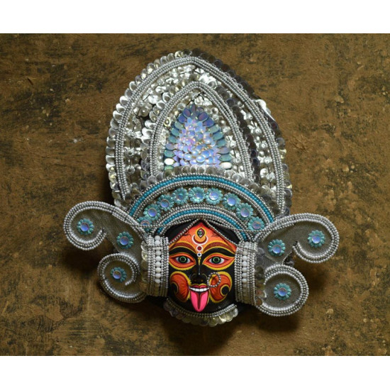 shop handmade chhau mask from bangal - Kaali