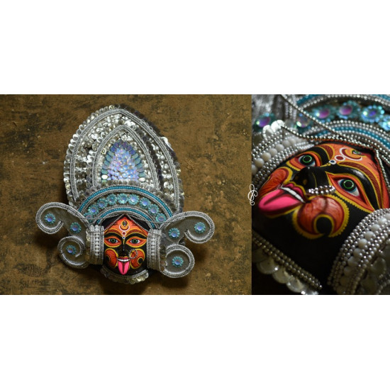 shop handmade chhau mask from bangal - Kaali