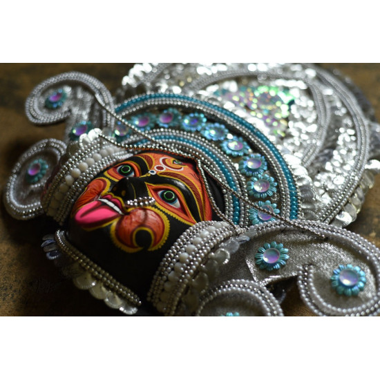 shop handmade chhau mask from bangal - Kaali