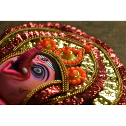 Mukhauta. मुखौटा ~ Chhau Mask ~ Pink Face Ganesha (Big)