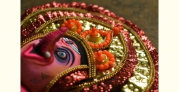 Mukhauta. मुखौटा ~ Chhau Mask ~ Pink Face Ganesha (Big)