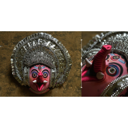 Mukhauta. मुखौटा ~ Chhau Mask ~ Silver Ganesha (Big)