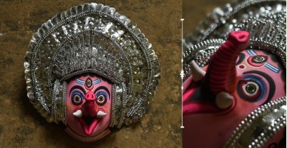 Mukhauta. मुखौटा ~ Chhau Mask ~ Silver Ganesha (Big)