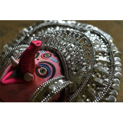 Mukhauta. मुखौटा ~ Chhau Mask ~ Silver Ganesha (Big)