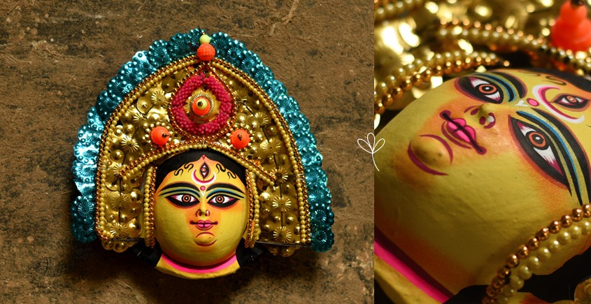 shop handmade chhau mask from bangal - Durga