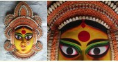 shop Seeds handmade chhau mask from bangal - durga-golden