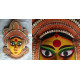 shop Seeds handmade chhau mask from bangal - durga-golden