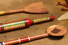 Rasoi ✼ Kutch lacquer ladles { Set of Three } 31