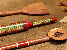 Rasoi ✼ Kutch lacquer ladles { Set of Three } 31