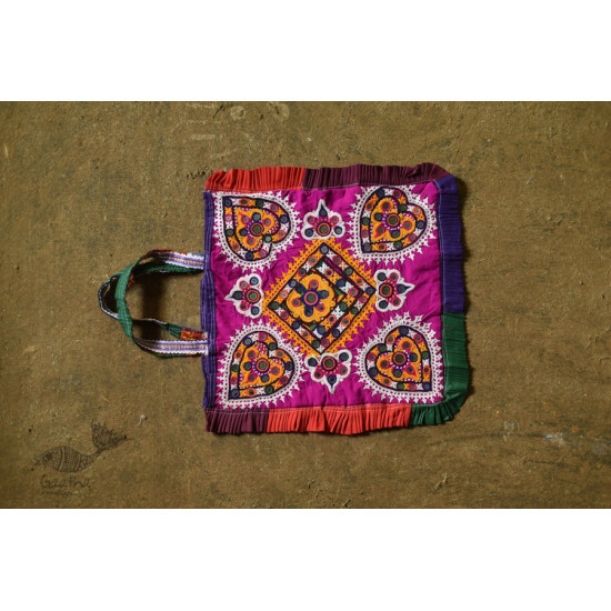 Hand Embroidered kutchi hand bag - Rabari Embroidery