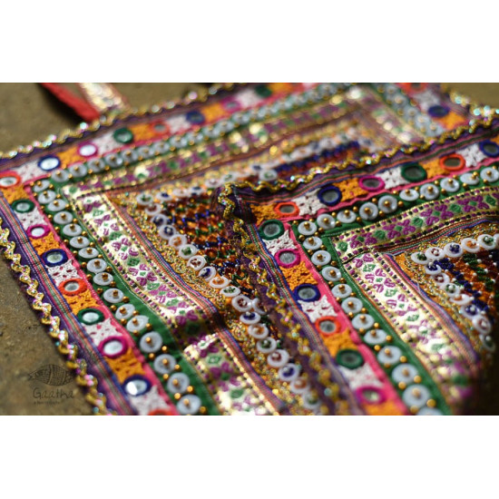 Hand Embroidered kutchi hand bag - Rabari Embroidery